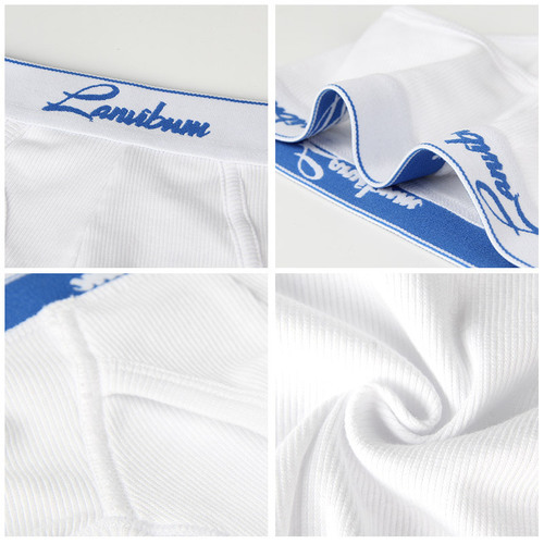 Men's underwear LANVIBUM mid-rise ribbed cotton candy color solid color brief boys' briefs