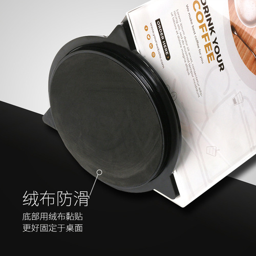 Acrylic three-sided rotating table card, plexiglass triangle table sign, wine sign, table price sign, A4 display stand