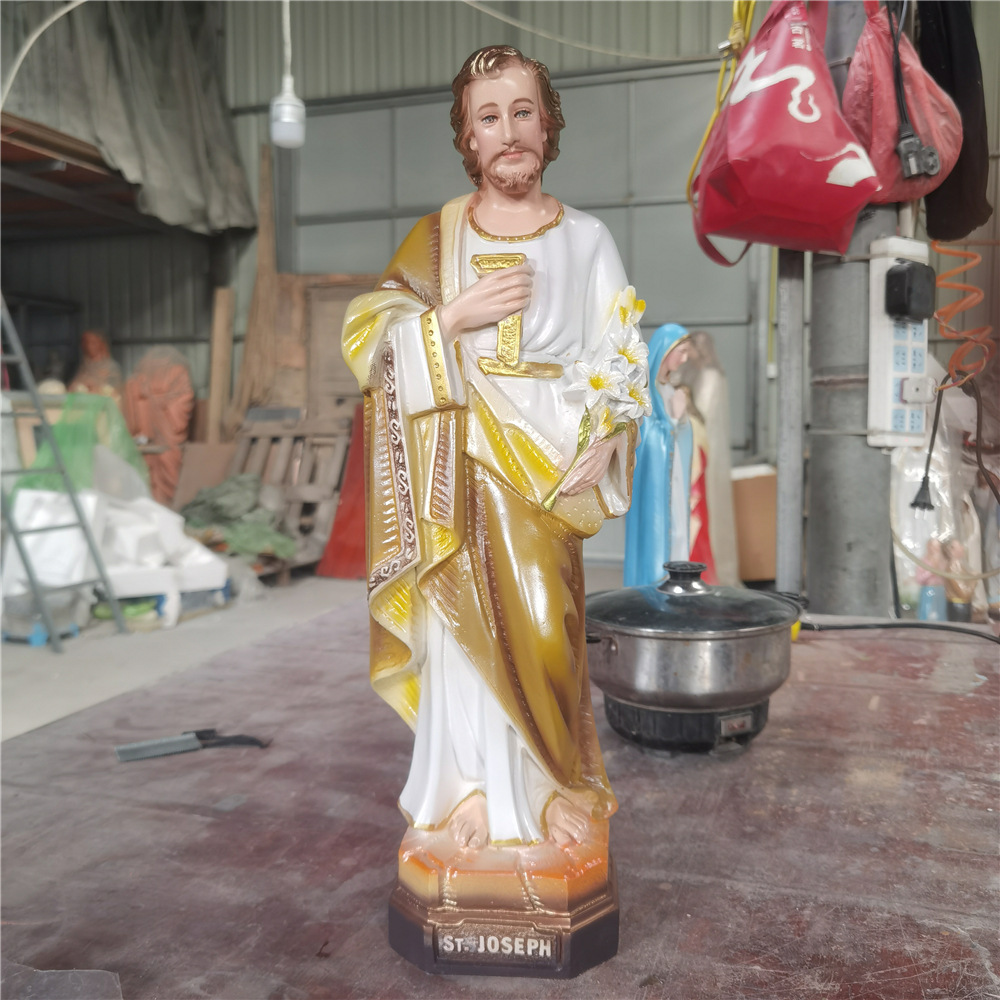 Estatua de San José de Resina para Sala de Estar e Iglesia