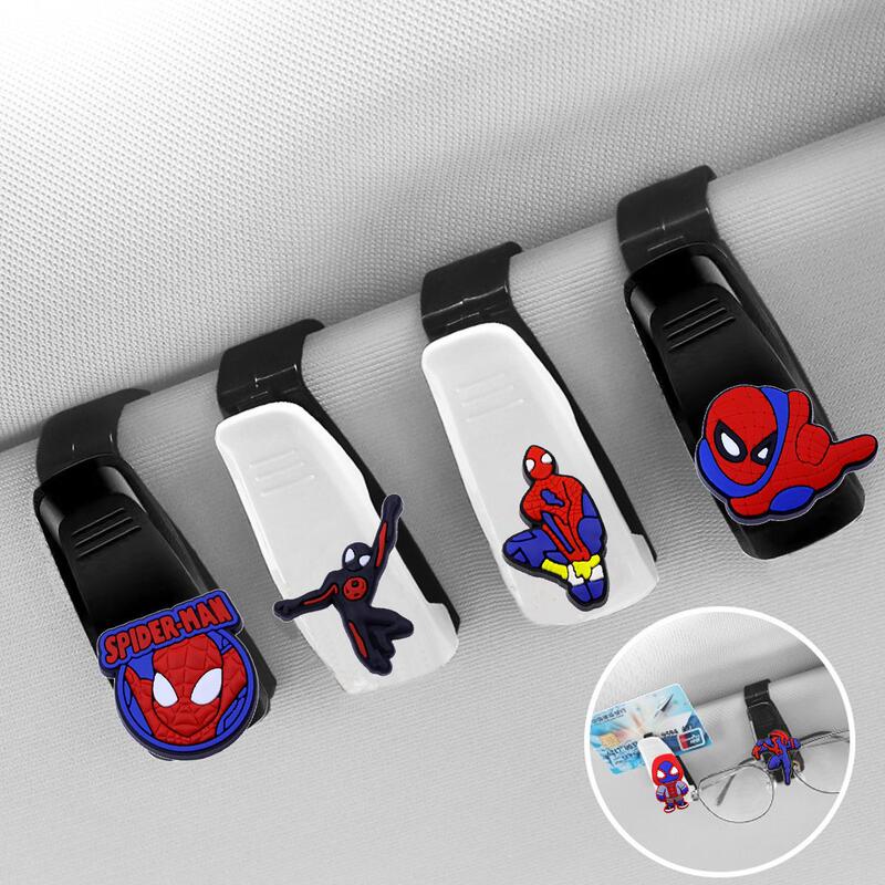 Spider-Man Car Storage Clip Dunhuang Creative Sunglasses Holder Personalized Cute Cartoon DIY Car Car Eye Clip