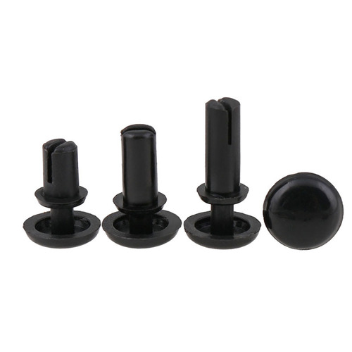 Colorful Nylon Rivets, Black and White Plastic Rivets, R-Shaped R-Shaped PC Board Rivets, Plastic Expandable Male and Female Rivets