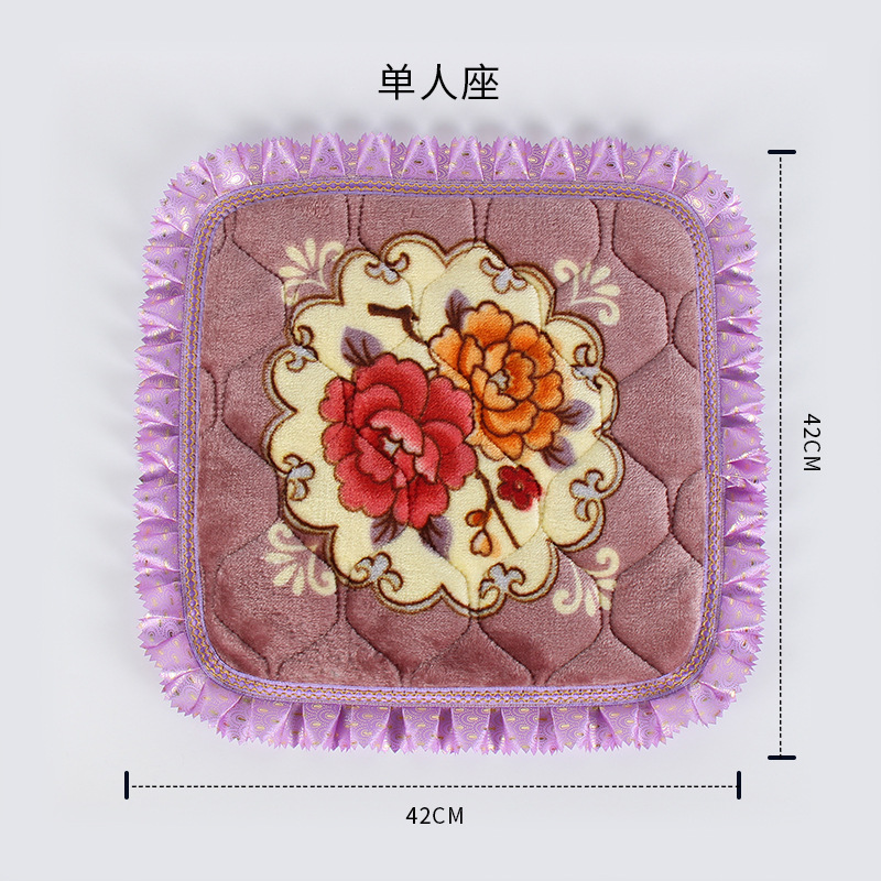 Cojín de algodón de peluche invierno estampado encaje calentamiento de algodón espeso silla cojín de cojín de cojín de comedor fábrica al por mayor