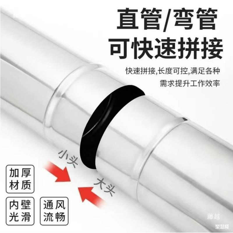 Stainless Steel Thickened Smoke Pipe for Household Heating, Wood Stove, Boiler, Rural Earthen Stove Chimney, 90-Degree Stack