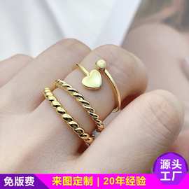 戒指女轻奢高级感简约时尚极细素圈扭曲麻花饰品戒指批发