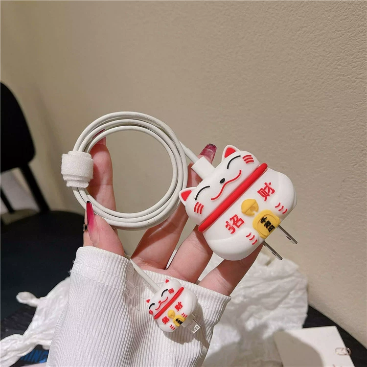 Apple, cartoon charger, protective case, 20W