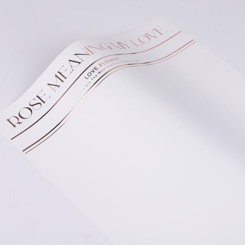 Huaying nuevo estilo bronceado noble papel simple papel de embalaje impermeable papel de embalaje brillante inglés material floral floristería