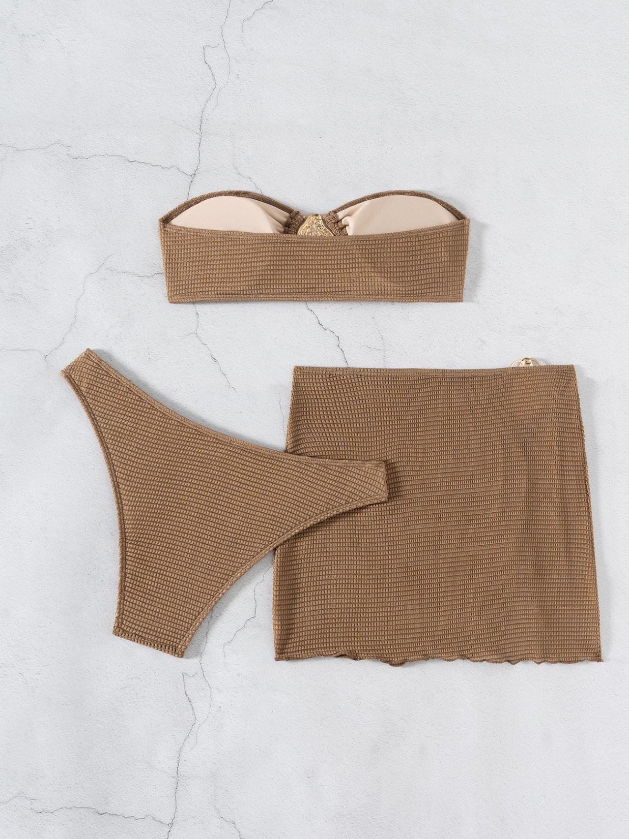 Women's Elegant Sexy Streetwear Solid Color 3 Pieces Set Bikinis Swimwear display picture 4