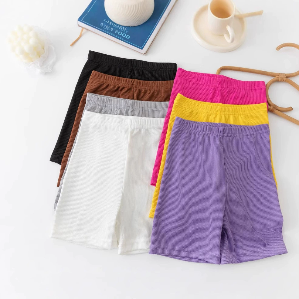 Детские шорты-бермуды для девочек, унисекс, летние, новые, из тонкой льняной ткани, модные, цвета конфетти.