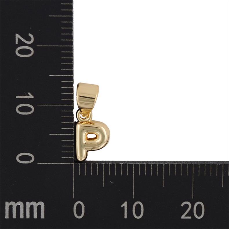 1 Stück 5mm * 15mm Kupfer Vergoldet Brief Poliert Anhänger display picture 24