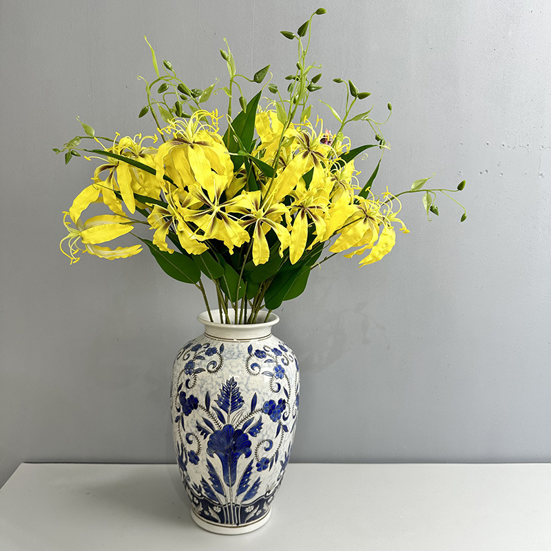 Artificial Flame Lily Nordic Style Home Decor For Wedding Flower_voghion.com