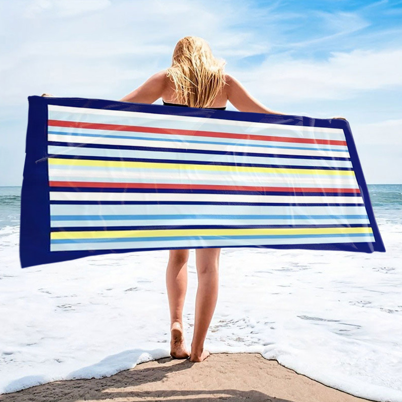 Cross-border Microfiber Beach Towel Swimming Quick-drying Beach Bath Towel Digital HD Printed Large Absorbent Towel