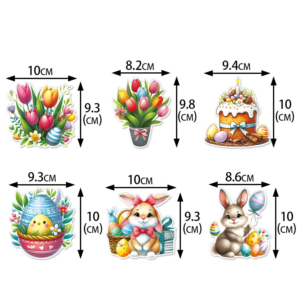 Pascua transfronteriza decoración de fiesta conejo carnaval pollo huevo etiqueta de regalo Pascua pequeña tarjeta de suspensión
