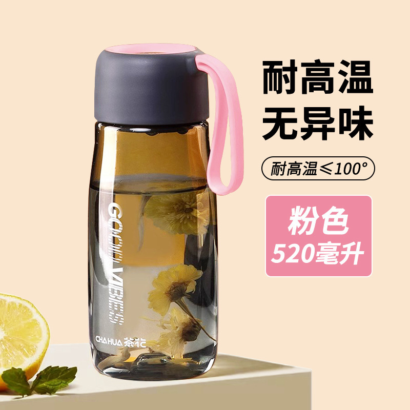 カメリア ウォーターカップ ティートゥーボトル 520ml プラスチックハンドル付き 透明カップ スポーツ トラベル 050035|undefined