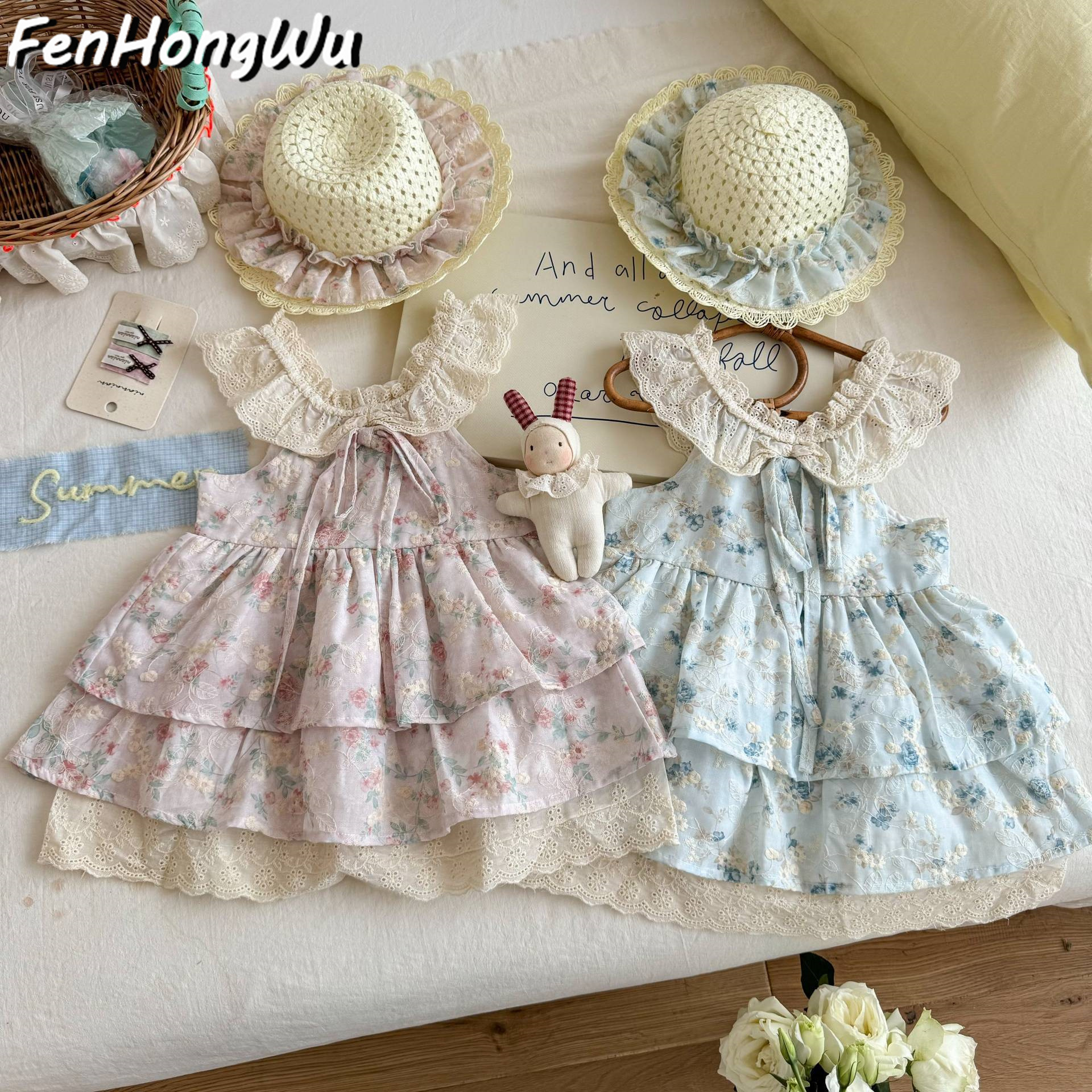 [Pink House] Summer Dress for Kidsren, Fashionable and Super Nice Suspender Skirt for Girls, Summer Princess Dress