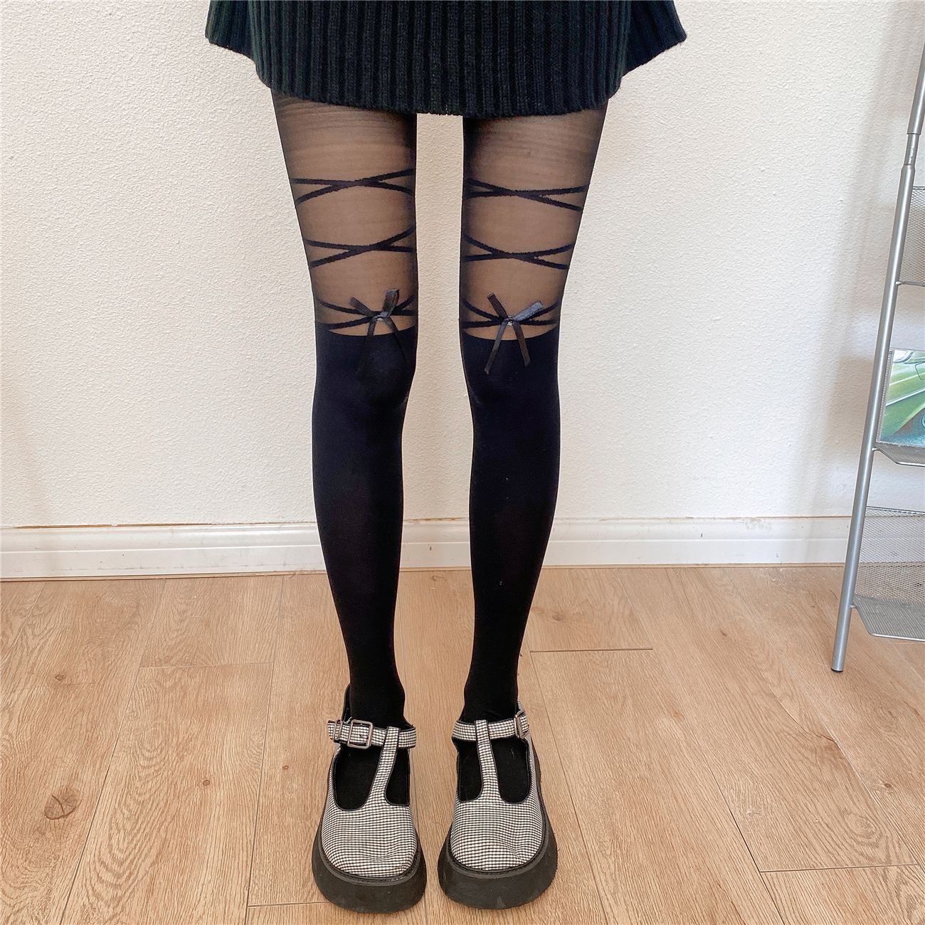 Women's Sweet Bow Knot Nylon Jacquard Over The Knee Socks 1 Pair display picture 10