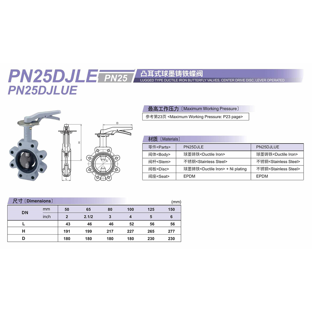 原装 KITZ北泽阀门日本进口   凸耳式球墨铸铁蝶阀PN25DJLE  球阀