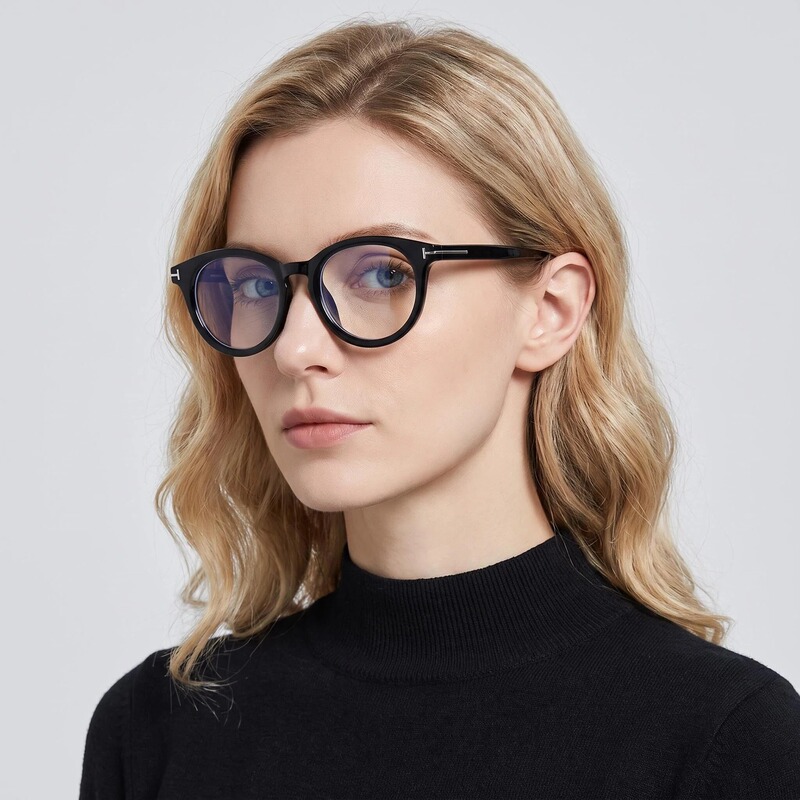 TO-shaped round frame ultra-light glasses for men and women, suitable for prescription lenses, natural look, artistic flat glasses, cross-border anti-blue light glasses TO-shaped round frame ultra-light glasses for men and women, suitable for prescription lenses, natural look, artistic flat glasses, cross-border anti-blue light glasses