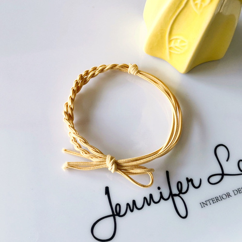 Korean version popular blogger hair accessories, knotted woven fabric hair ties with butterfly endings, hair bands for braiding and updo hairbands