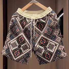 J 42161 Men's printed beach shorts 男士提花沙滩裤