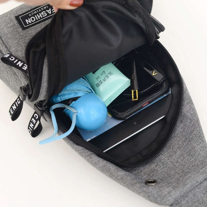 Bag strap, one-shoulder bag for leisure, capacious chest bag