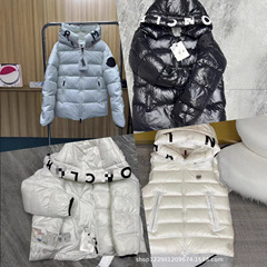 M家高版本冬季连帽修身休闲棉服男女同款保暖重工艺字母帽子外套