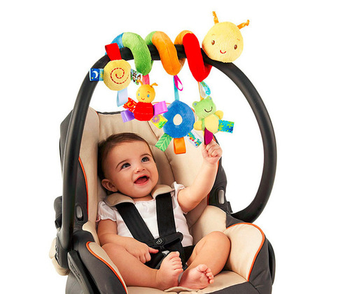 Infant label bed wrapped in caterpillar bed wrapped in colorful labels bed wrapped in car bed hanging soothing doll baby soothing toy