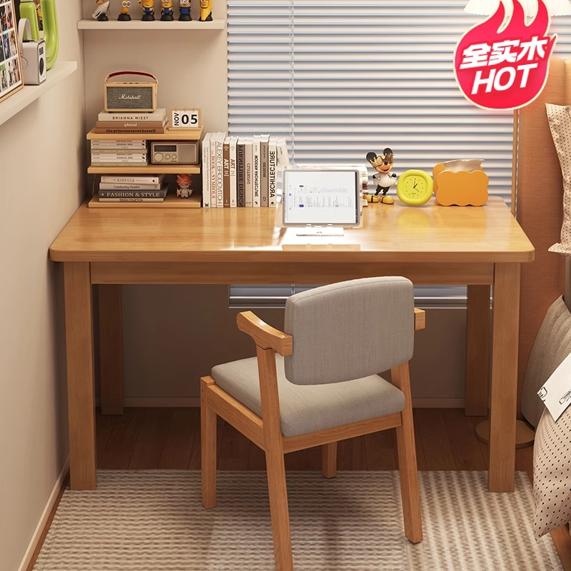 Solid Wood Desk for Home Use with Drawers, Student Study Desk, Study Room Writing Desk, Bedroom Computer Desk, Office Desk, Work Desk