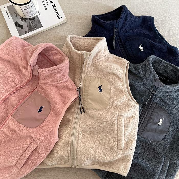 [Shop selling] Children's lamb fleece vest men's autumn and winter children's double-sided fleece jacket baby warm