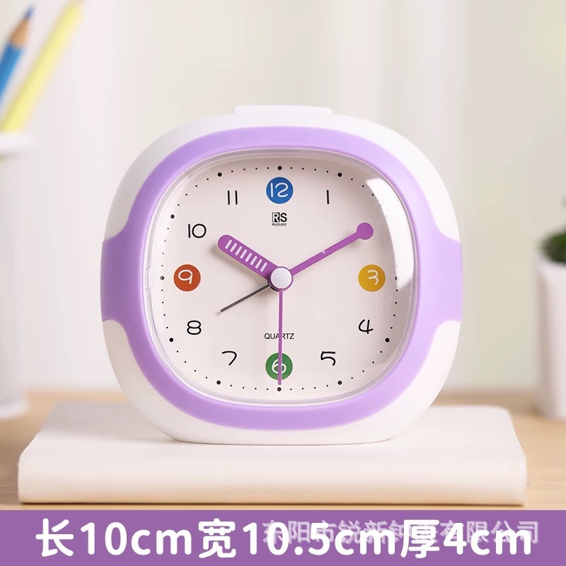 Fábrica directa de despertadoras de plástico de color dopamina simple reloj despertador moderno para niños y estudiantes dedicados al reloj de artefacto de despertar