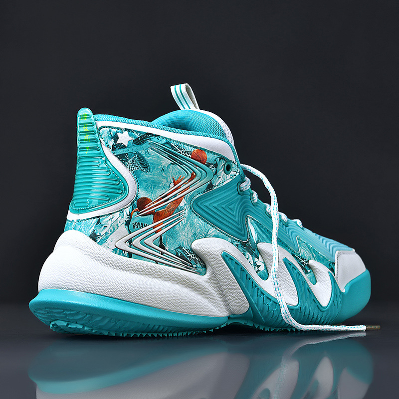 Chaussures de basket-ball montantes pour garçons, baskets de combat en béton pour jeunes, lycéens, grands enfants, printemps et automne_voghion.com