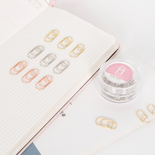 Creative Color mini love paper clip small size wholesale cute retro shaped metal electroplated gold paper clip