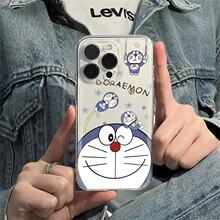 有趣叮当猫适用苹果14/伟14PROMAX卡通15PROMAX/15/13/12太空手机