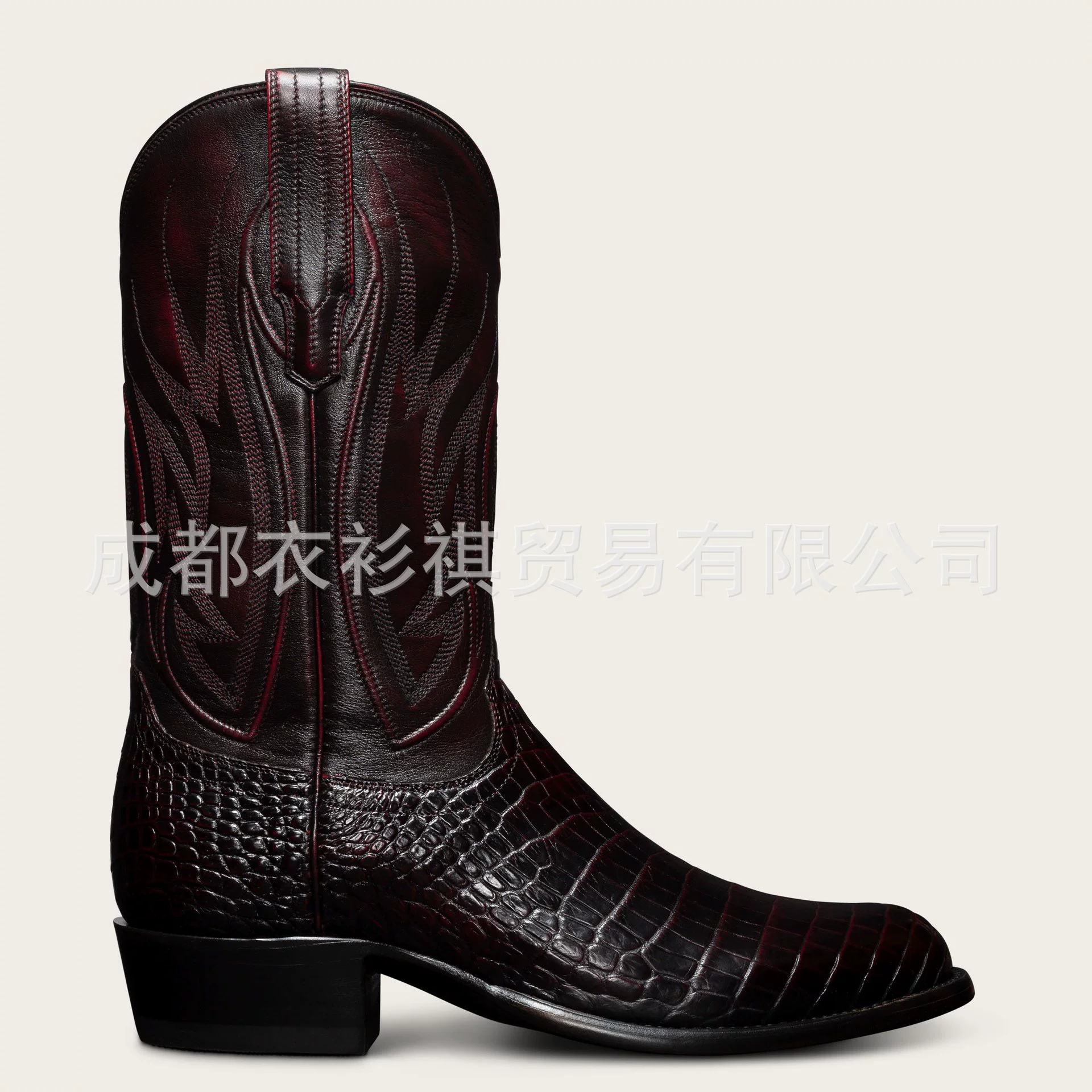 Трансграничная фабрика Внешняя торговля осень и зима Европа и США вышитые в стиле ретро острый толстый каблук Большие размеры Knight Boots 38-48 ярдов