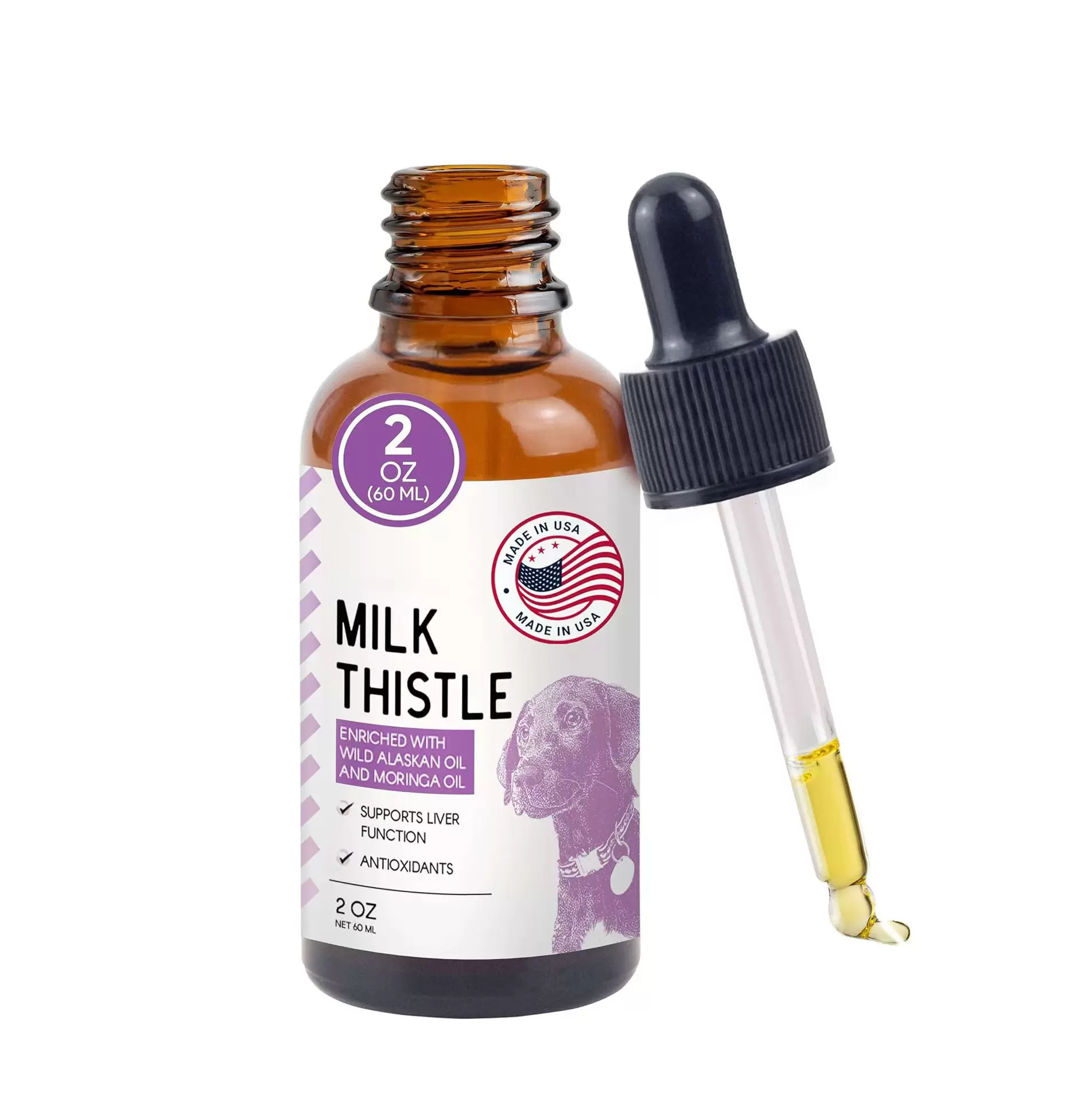 汉云跨境爆款宠物鱼油滴剂促进狗狗肝脏皮肤和消化健康保健品定制