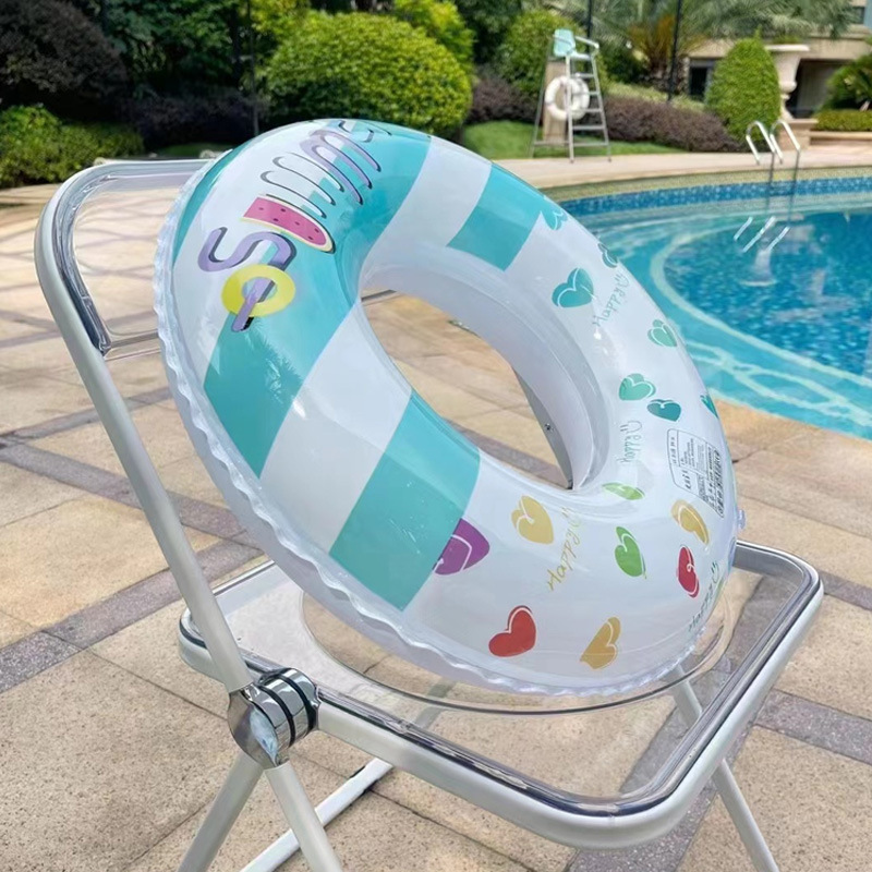 Nuevo anillo de natación para padres e hijos red retro doble bolsa de aire bajo la axila verde engrosado anillo flotante inflable al aire libre