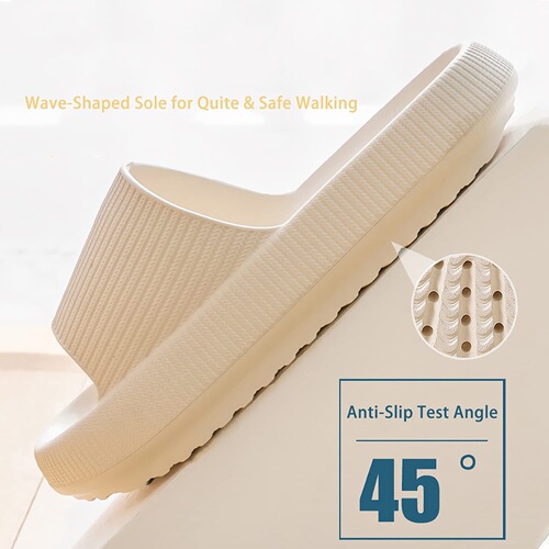 Cross-border hotel slippers for men and women, shower shoes, indoor bathroom sandals, comfortable, lightweight, thick soles, non-slip, easy to clean