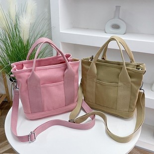Large Capacity Japanese Style Lasagna Canvas Handbag for Going Out Mummy Bag Casual Commuter Lunch Bag Lightweight Hand Bag