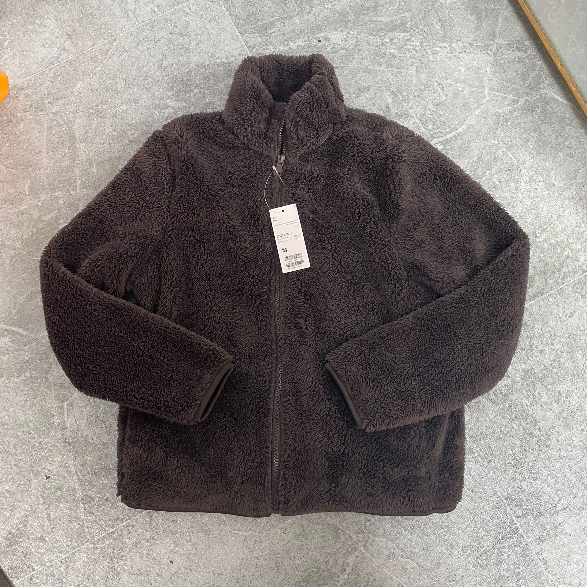 Chaqueta larga de felpa, manga larga, felpa coral, ropa de abrigo corta para otoño e invierno para mujer 479611/449753/439138