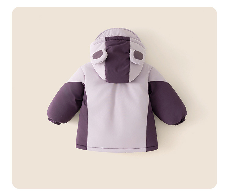 Silta ziemas jaka bērniem ar kapuci un flīsa oderi_voghion.com