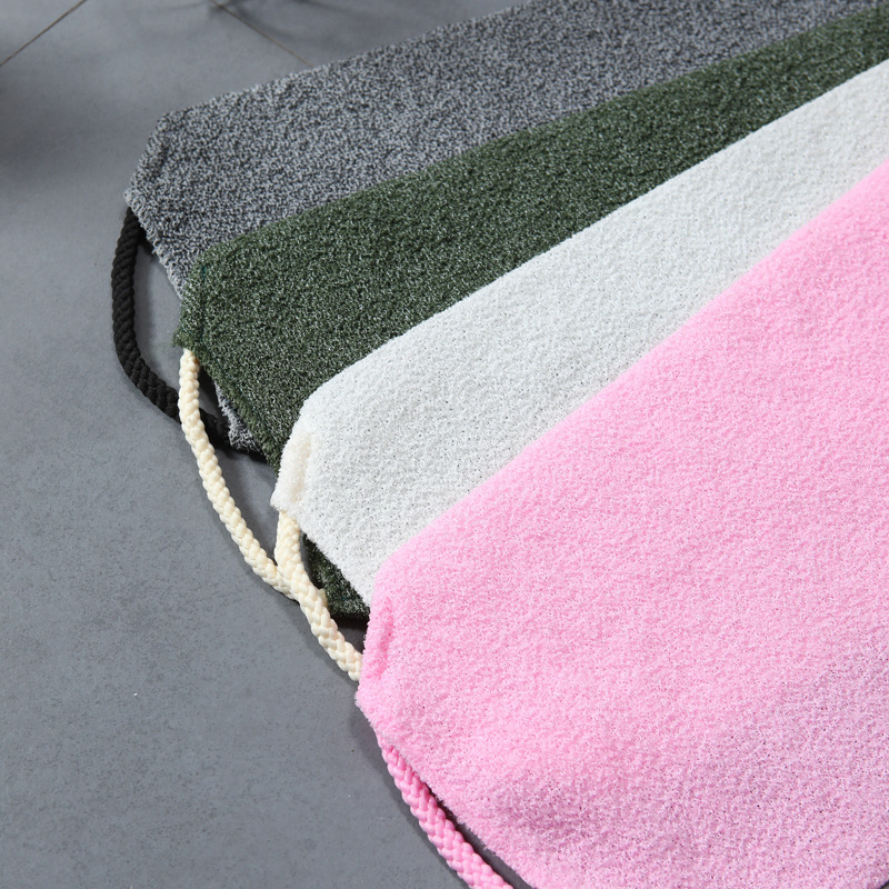 Toalla trasera de estilo coreano elástico exfoliante Toalla de baño Limpieza de baño Toalla de baño de barro baño espalda frotando larga Toalla de baño