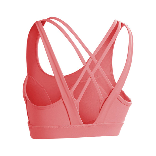 All-in-one fixed cup Lycra sports bra shock-proof women's high-intensity running fitness bra beautiful back yoga vest
