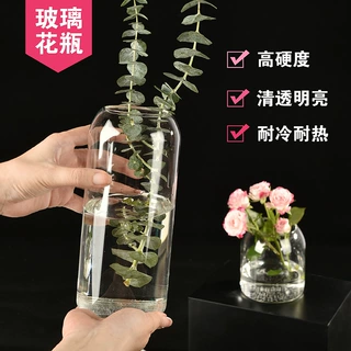 批发绿植玻璃瓶酒店透明小花瓶摆件简约多功能水培插花玻璃花瓶