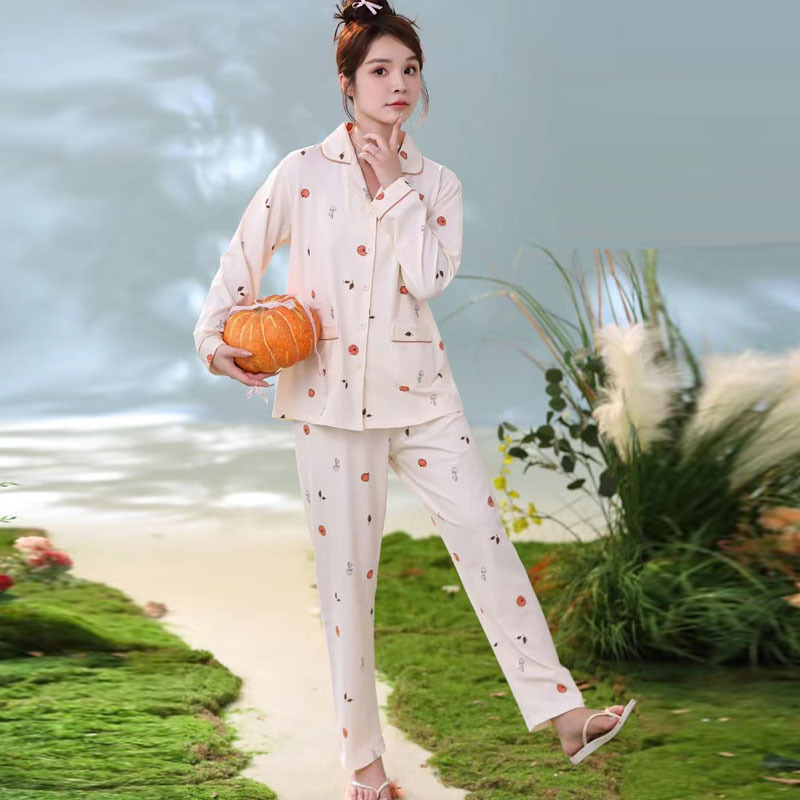 Mercerized Cotton, I Hope You Will Be Beautiful and Fat, 2025 New Large Size Suit Pajamas, Women's Cardigan, Pure Cotton Home Clothes