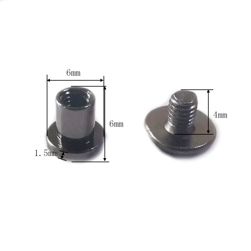 Clavo del libro de cuentas, cerradura de par de niño y madre dorado, tornillo de una palabra, álbum de fotos, calendario de escritorio, receta, par de remaches de niño y madre, tachuelas de cuero