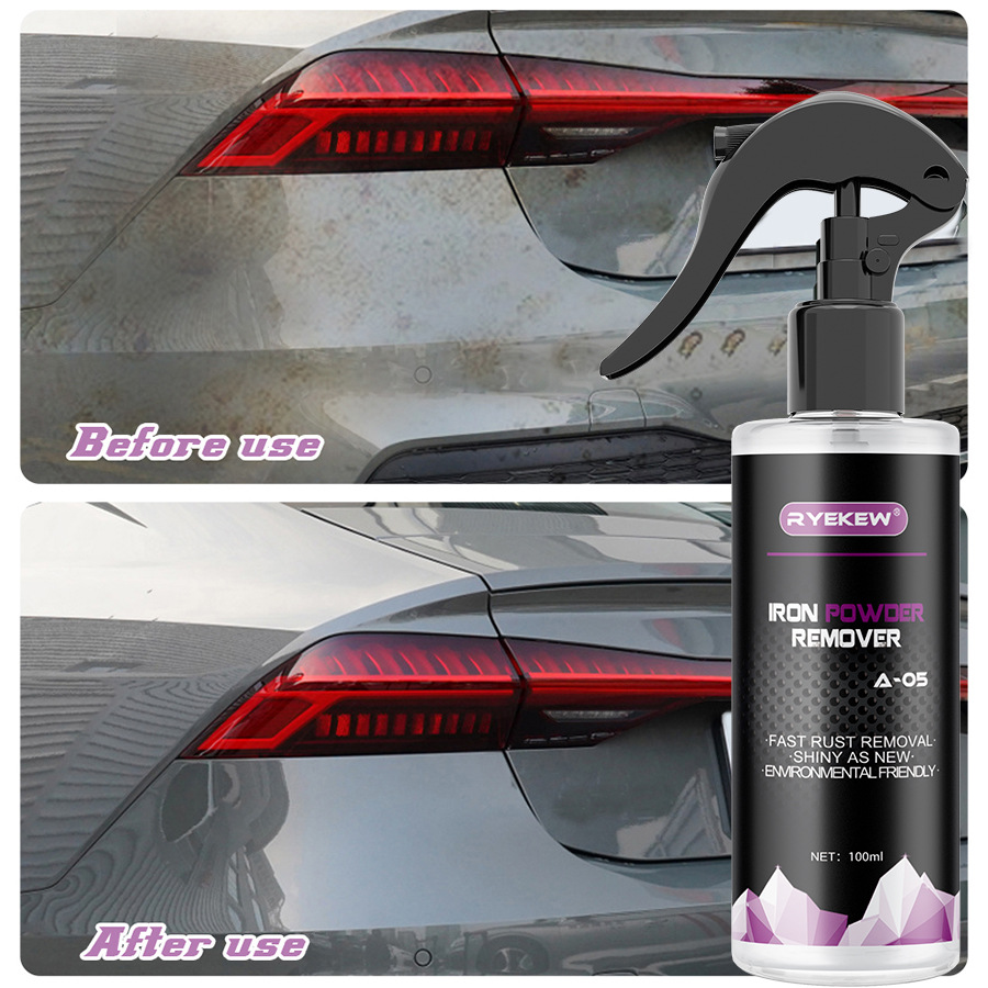 Removedor de Polvo de Hierro Ryekew, Removedor de Óxido Multiusos para Ruedas de Coche, Limpiador de Manchas de Óxido en Superficies de Pintura, Transfronterizo