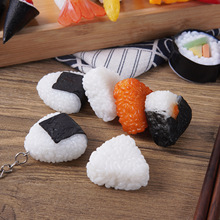 迷你仿真三角饭团寿司模型日式仿真食物紫菜饭团挂件小礼品玩具