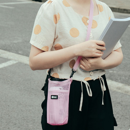 Holiday hiking travel water cup mesh bag strap water cup protective cover mountaineering travel outdoor portable water bottle cover