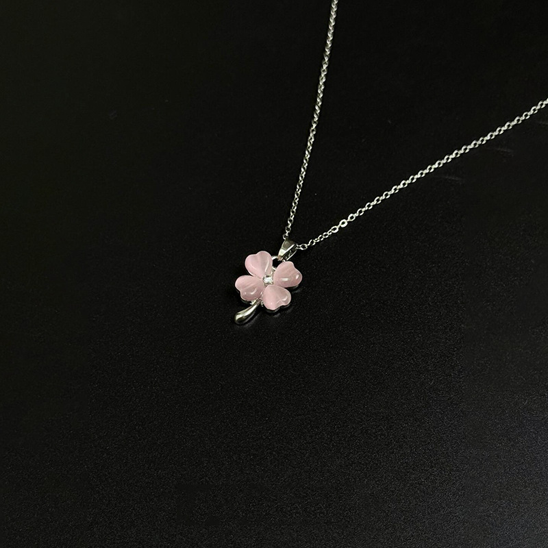 清冷感绿色花朵项链高级感简约百搭设计感气质精致小众时尚锁骨链|undefined