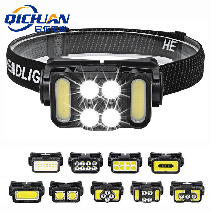 Cross-Border Multifunctional Induction Headlight with Strong Light and Long Battery Life Charging Waterproof Outdoor Camping Portable Fishing Headlight Wholesale Cross-Border Multifunctional Induction Headlight with Strong Light and Long Battery Life Charging Waterproof Outdoor Camping Portable Fishing Headlight Wholesale