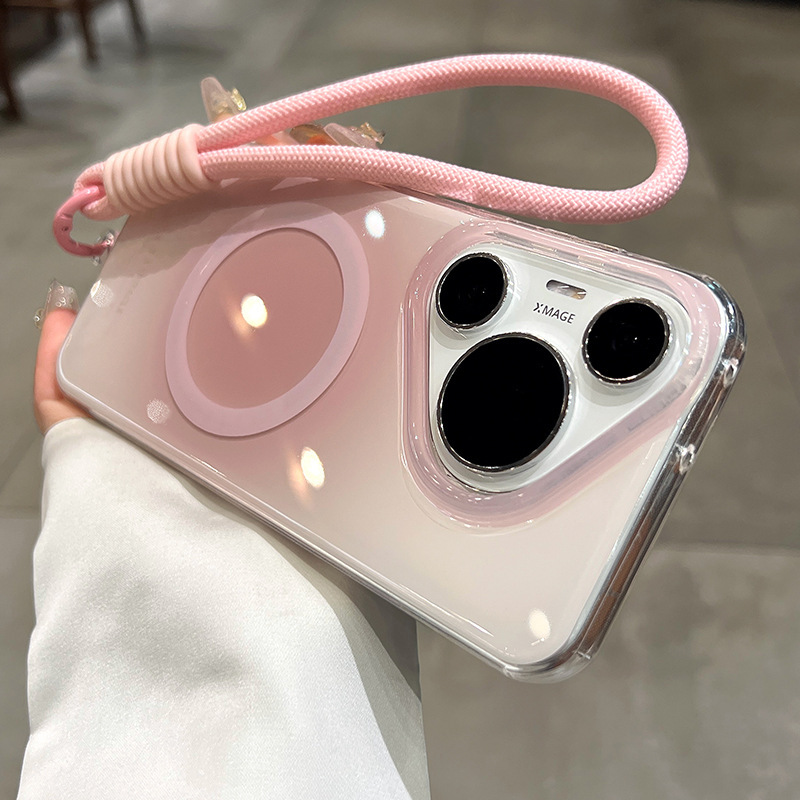 晕染渐变适用华为pura80手机壳p80系列新款Pura70pro高级感小众p70磁吸充电pro+气囊防摔外壳ultra女款保护套|undefined